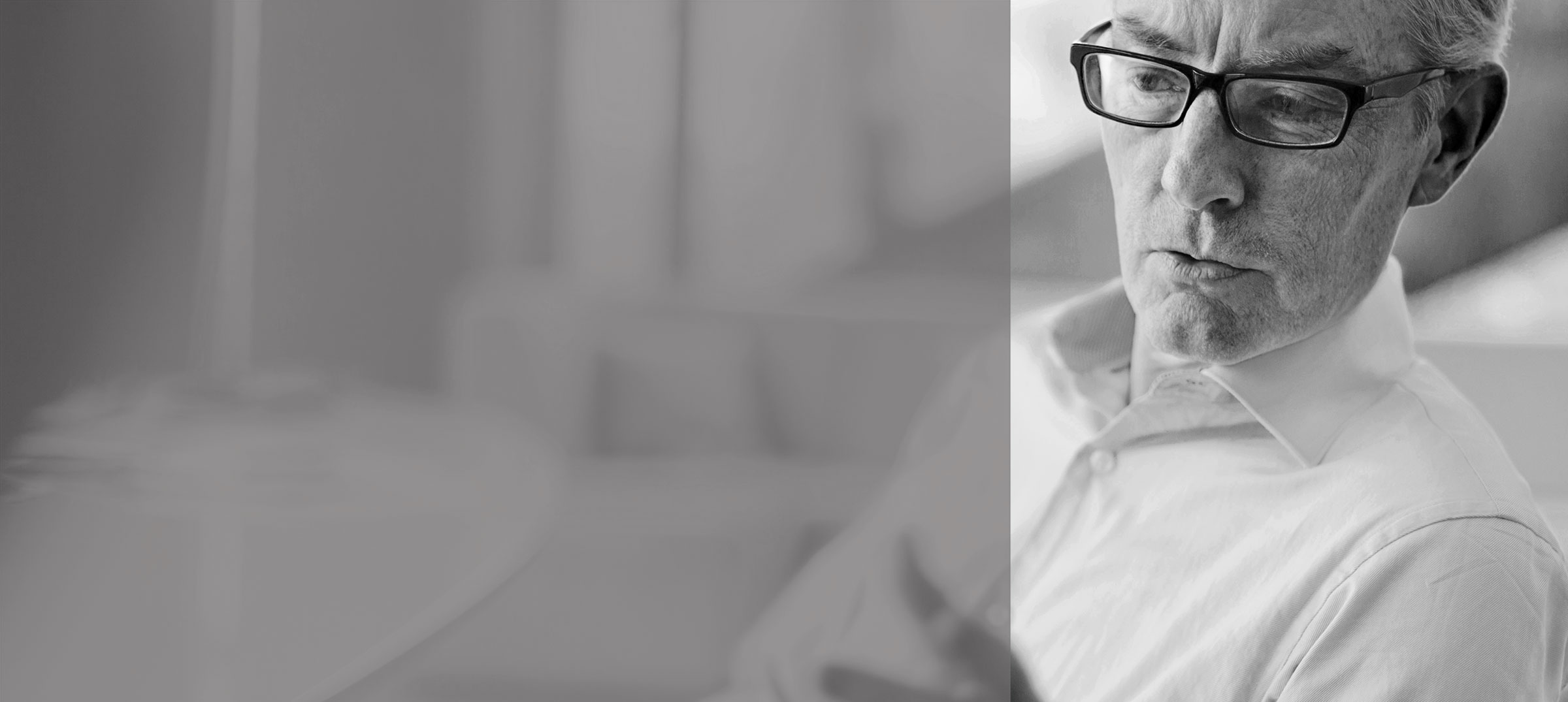 Experienced businessman with glasses
