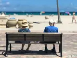Old couple on a bench