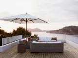 Terrasse with sea views in the sunset